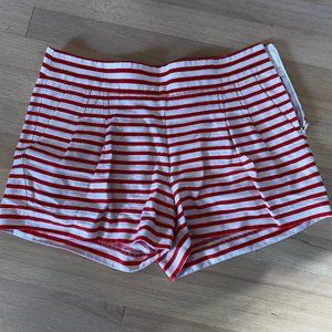 J. Crew Factory Nautical Pleated Stripe Shorts